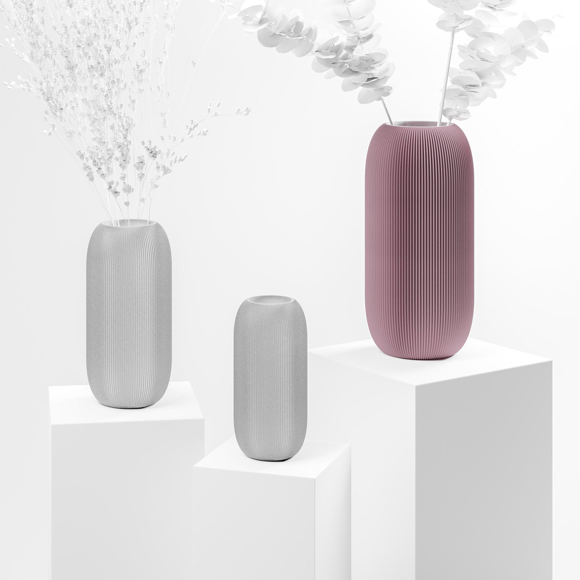 minimalistische 3d druck vase groß